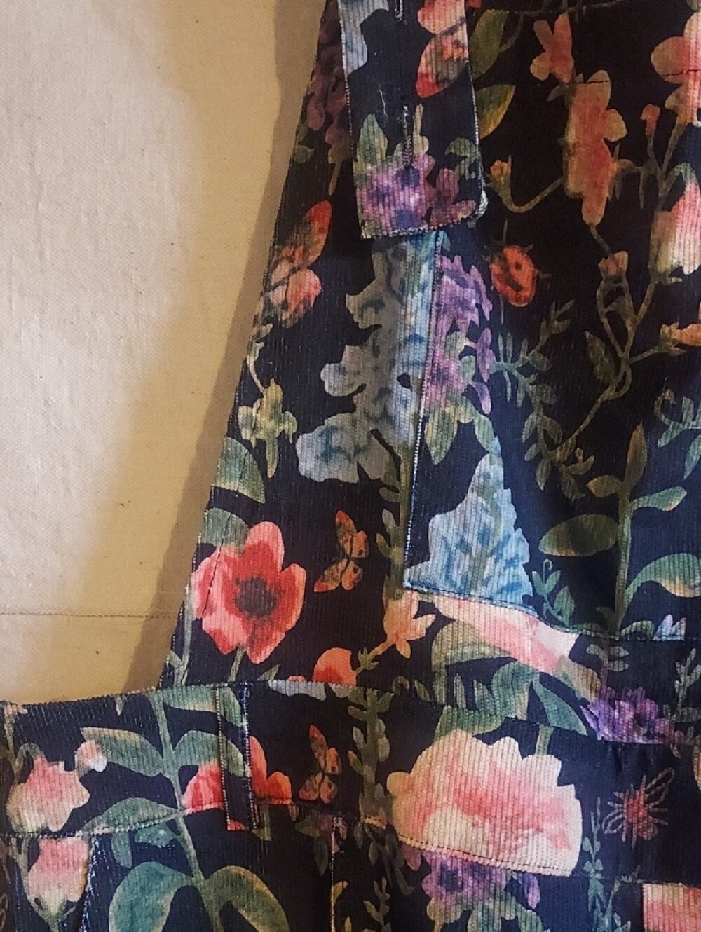 Cider Navy Floral Overalls with Multicolor Bloom - Picture 2 of 6